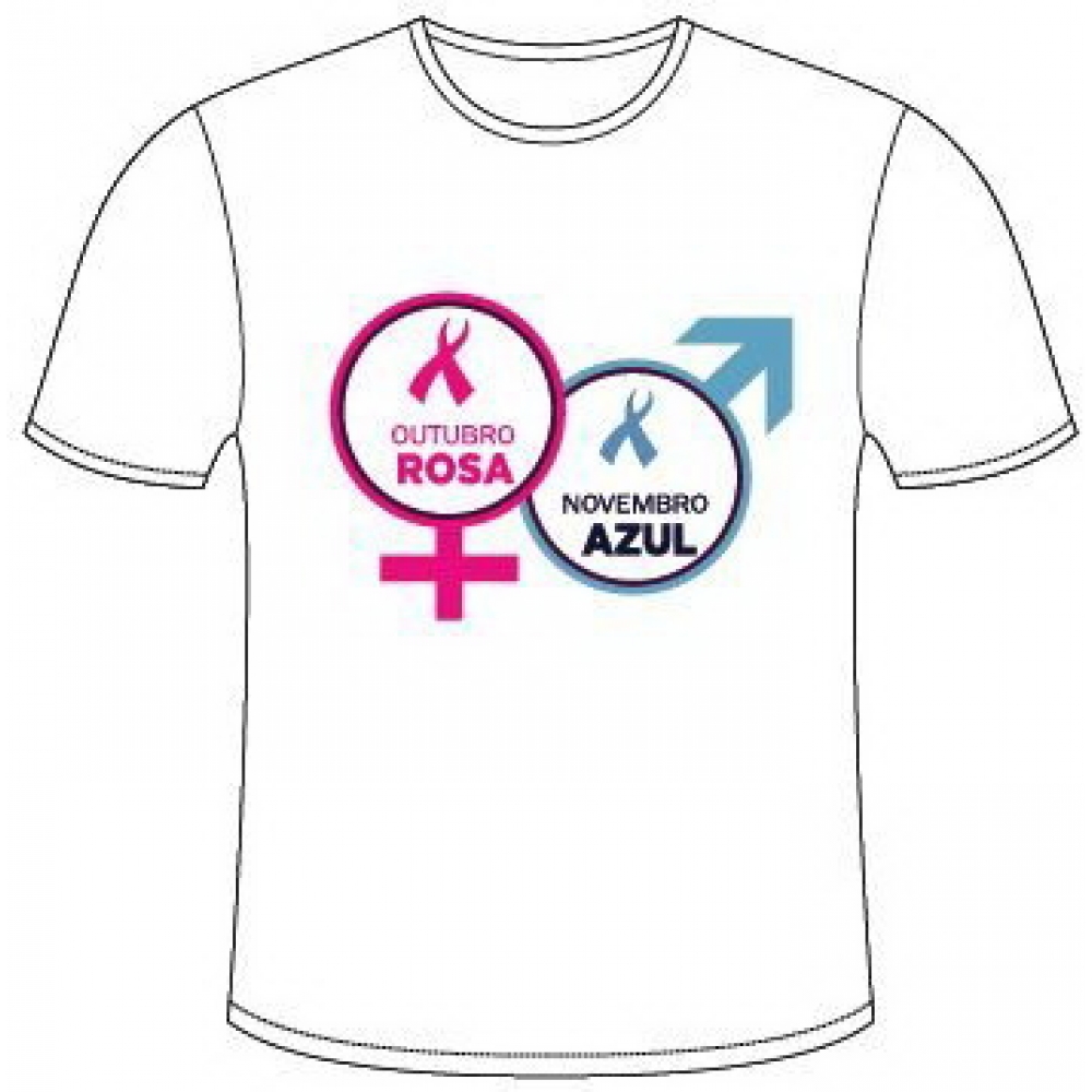 Camisetas do Outubro Rosa e Novembro Azul